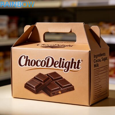 Gepersonaliseerde gouden folie gestempelde huwelijksgeschenkdoos met doorzichtig venster voor snoep en chocolade