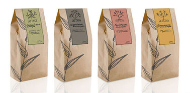 Gerecycleerde Drukritssluitingstheezakjes die Vierkante Bruine Bodem verpakken